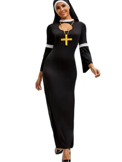 Halloween Costume Nun Cosplay Dress