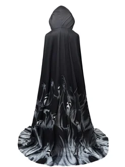 Halloween Costume Set Skeleton Cape Dress