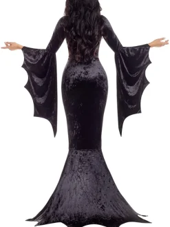 Halloween Costume Velvet Gothic Maxi Dress