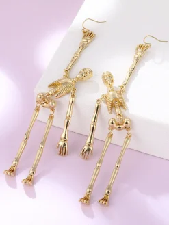 Halloween European Retro Skeleton Earrings