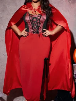 Halloween Plus Size Sleeveless Witch Costume