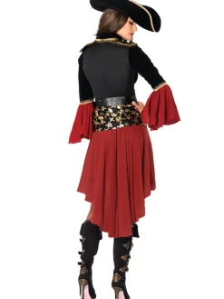 Halloween Ruffle Sleeve Pirate Costume