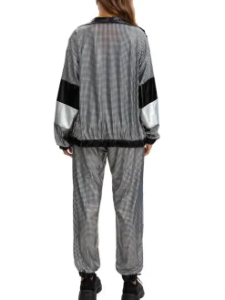 Halloween 80s Disco Glitter Jacket Pants Sets