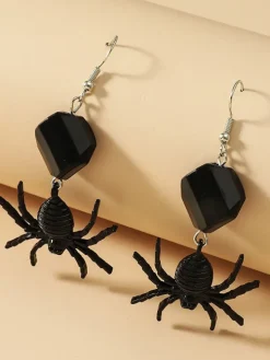 Halloween Spider Pendant Earrings