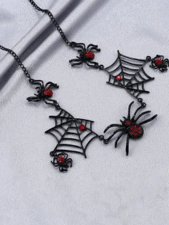 Halloween Spider Web Necklaces