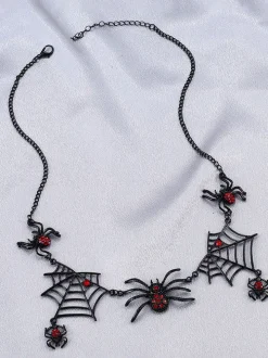 Halloween Spider Web Necklaces