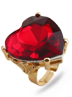 Heart Shape Retro Imitation Gemstone Ring