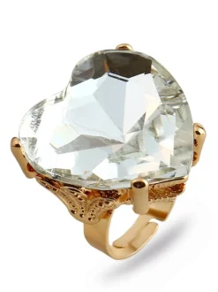 Heart Shape Retro Imitation Gemstone Ring