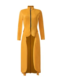 High Low Irregular Zipper Front Tunic Top