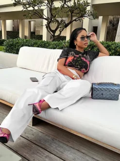 High Wasited Wide Leg Pants with Pockets