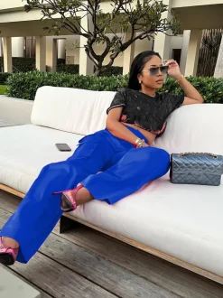 High Wasited Wide Leg Pants with Pockets