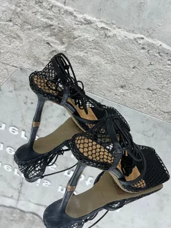 Hollow Out Crossed Straps High Heel Sandal