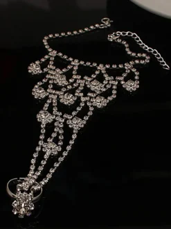 Hollow Out Rhinestone Anklets