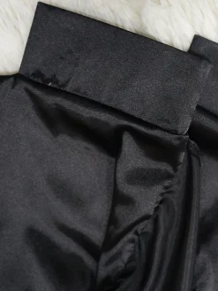 Irregular Loose Batwing Sleeve Silky Button-Up Blouse