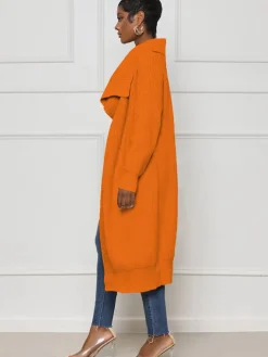 Knit Long Sleeve Solid Bodycon Cardigan