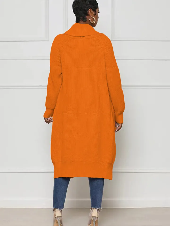 Knit Long Sleeve Solid Bodycon Cardigan