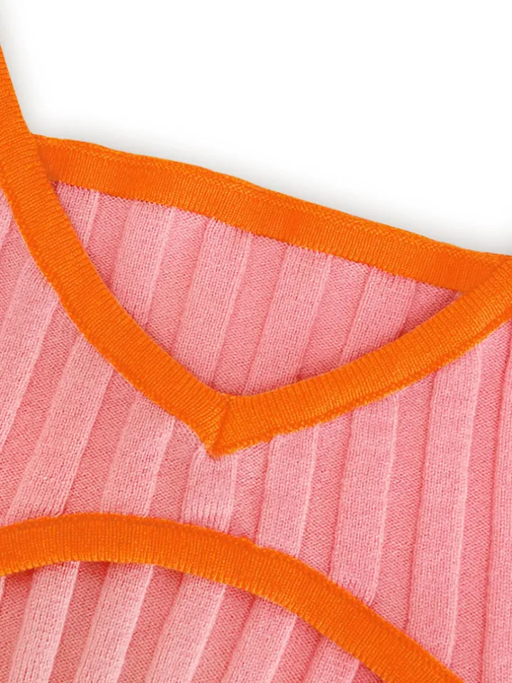 Knit Sleeveless Backless Midi Dress