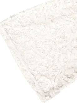 Lace Ruffle Trim Flared Pants