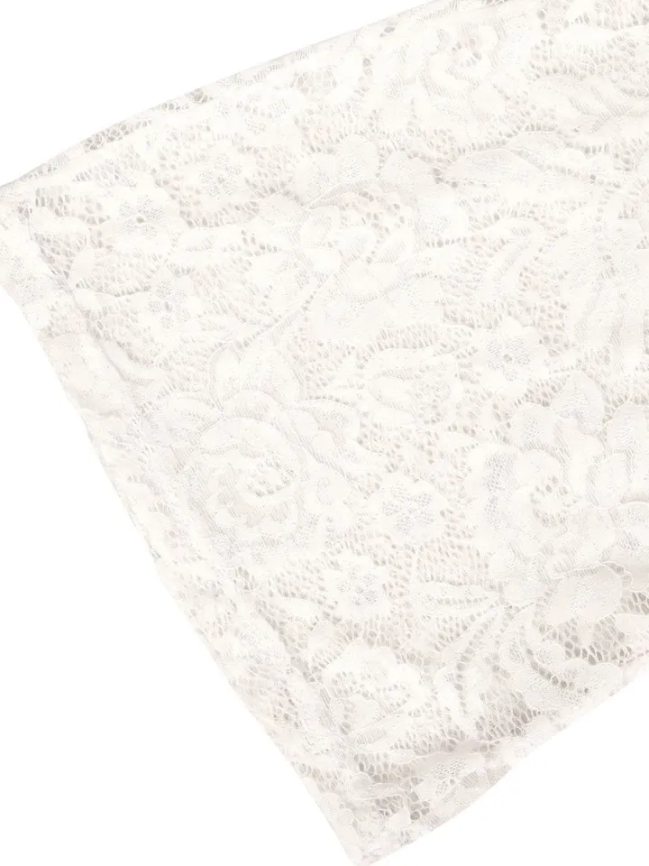 Lace Ruffle Trim Flared Pants