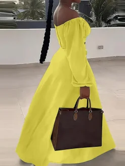 Lantern Sleeve Plus Size Two-Piece Set