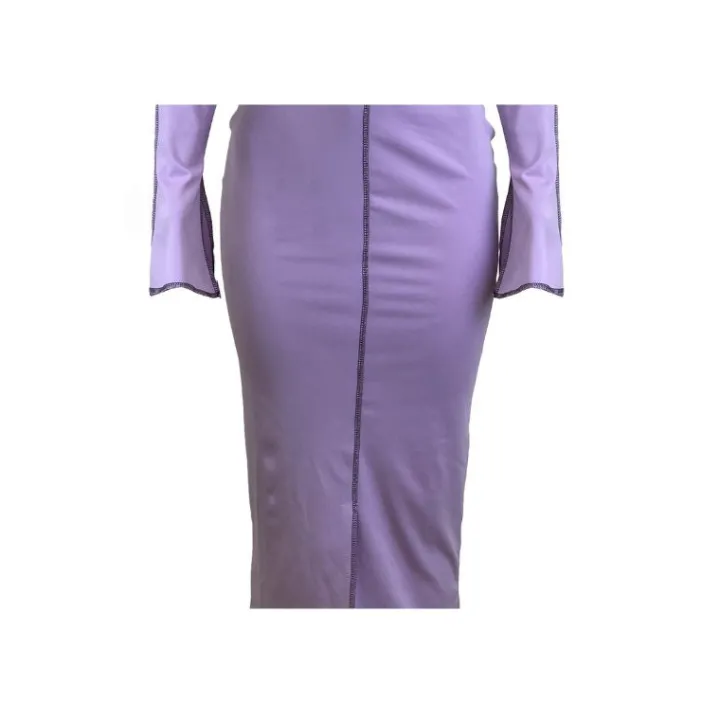 Lapel Bodycon Maxi Dress