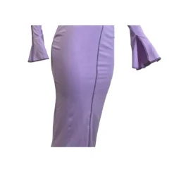 Lapel Bodycon Maxi Dress