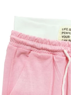 Letter Print Crop Tank Top Shorts Sets