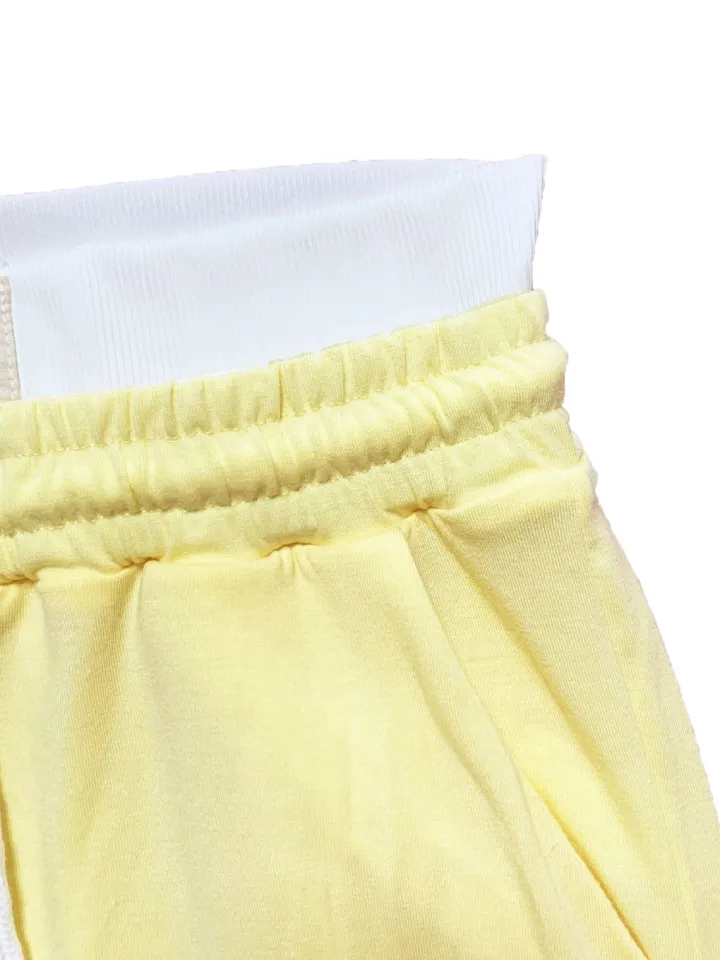 Letter Print Crop Tank Top Shorts Sets