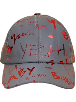 Letter Print Reflective Baseball Caps