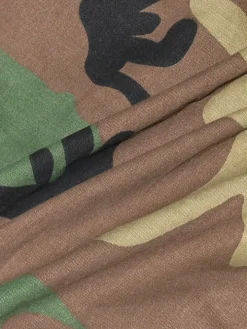 Long Sleeve Camouflage Printed Button Jacket