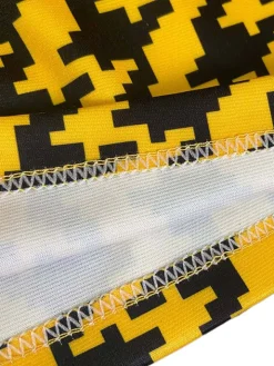 Long Sleeve Houndstooth Wide Leg Jumpsuit