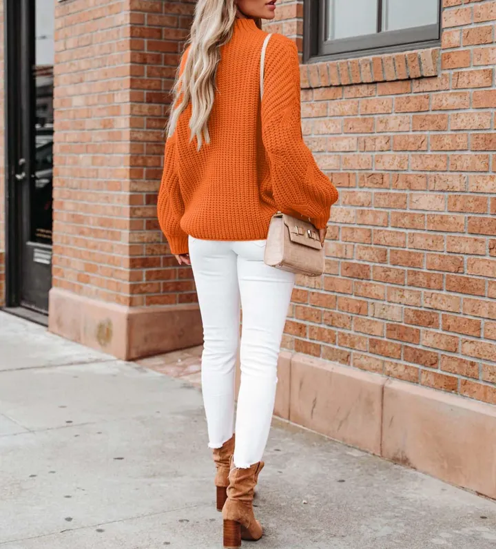 Long Sleeve Knit Solid Pullover