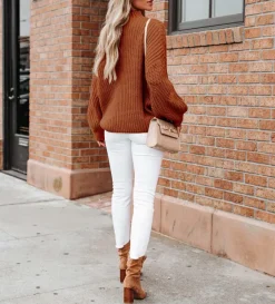 Long Sleeve Knit Solid Pullover