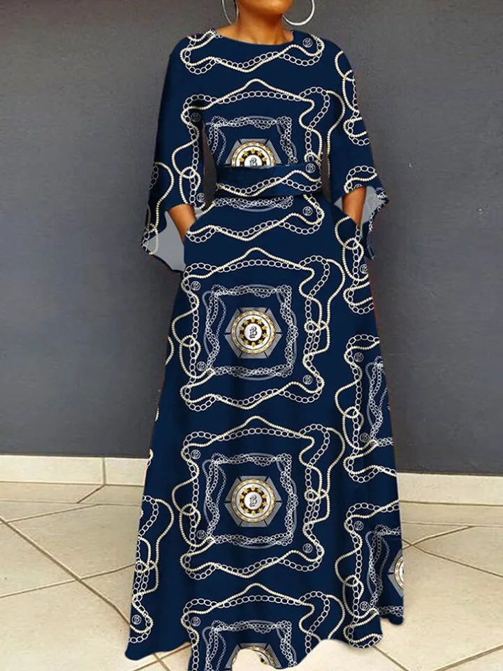 Long Sleeve Leopard Bodycon Maxi Dress