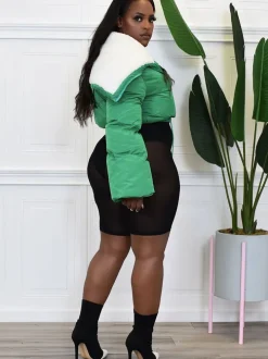 Long Sleeve Letter Print Short Jacket