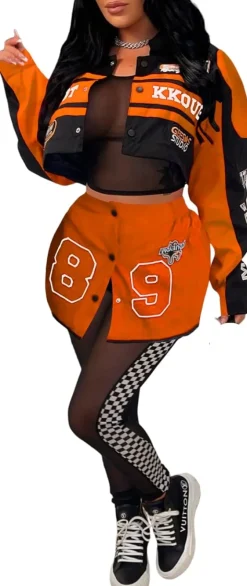 Long Sleeve Pattern Embroidery Jacket Detachable