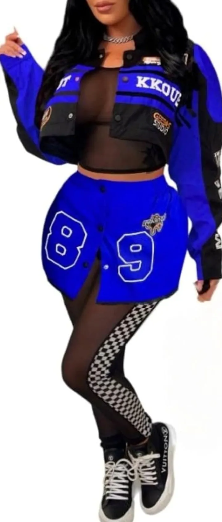 Long Sleeve Pattern Embroidery Jacket Detachable