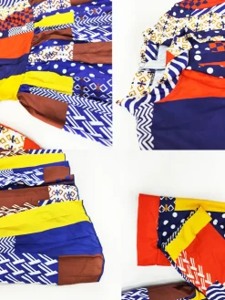 Long Sleeves Figure Print Midi Dresss