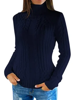 Long Sleeves Turtleneck Knit Sweaters