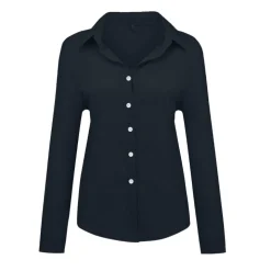 Loose Fit Long Sleeve Linen Shirt