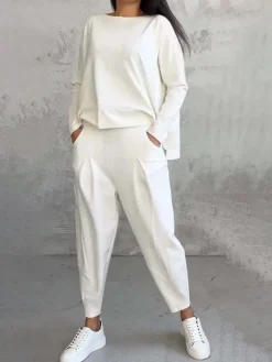 Loose Fit Top Pants Sets