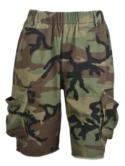Loose-Fit Camouflage Print Short Pants