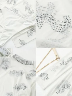 Mesh Long Sleeve High Split Midi Dress