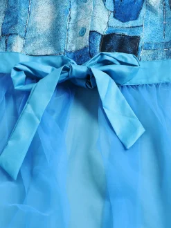 Mesh Patchwork Shirt Dress