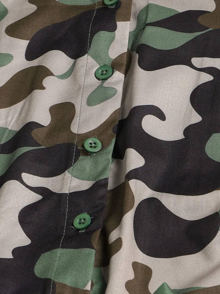 Mesh Patchwork Shirt Dress