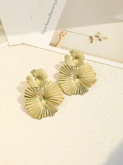 Metallic Flower Earrings