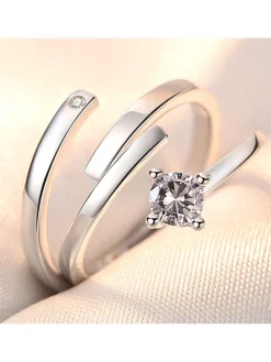 Minimalist Couple Plain Rings