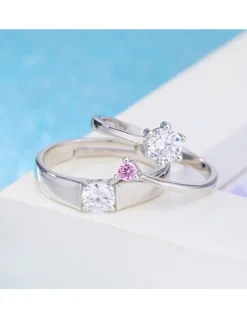 Minimalist Couple Plain Rings