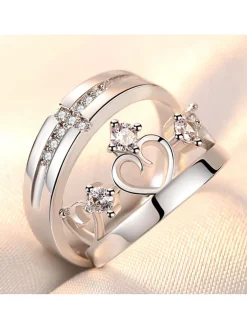 Minimalist Couple Plain Rings