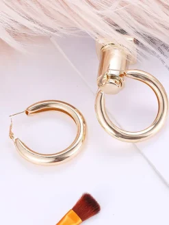 Minimalist Geometric Circle Earings